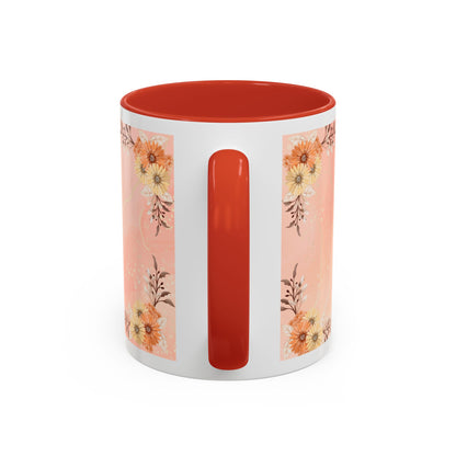 Mom Floral Accent Coffee Mug – Pink Butterfly Mother's Day Gift (11/15oz)