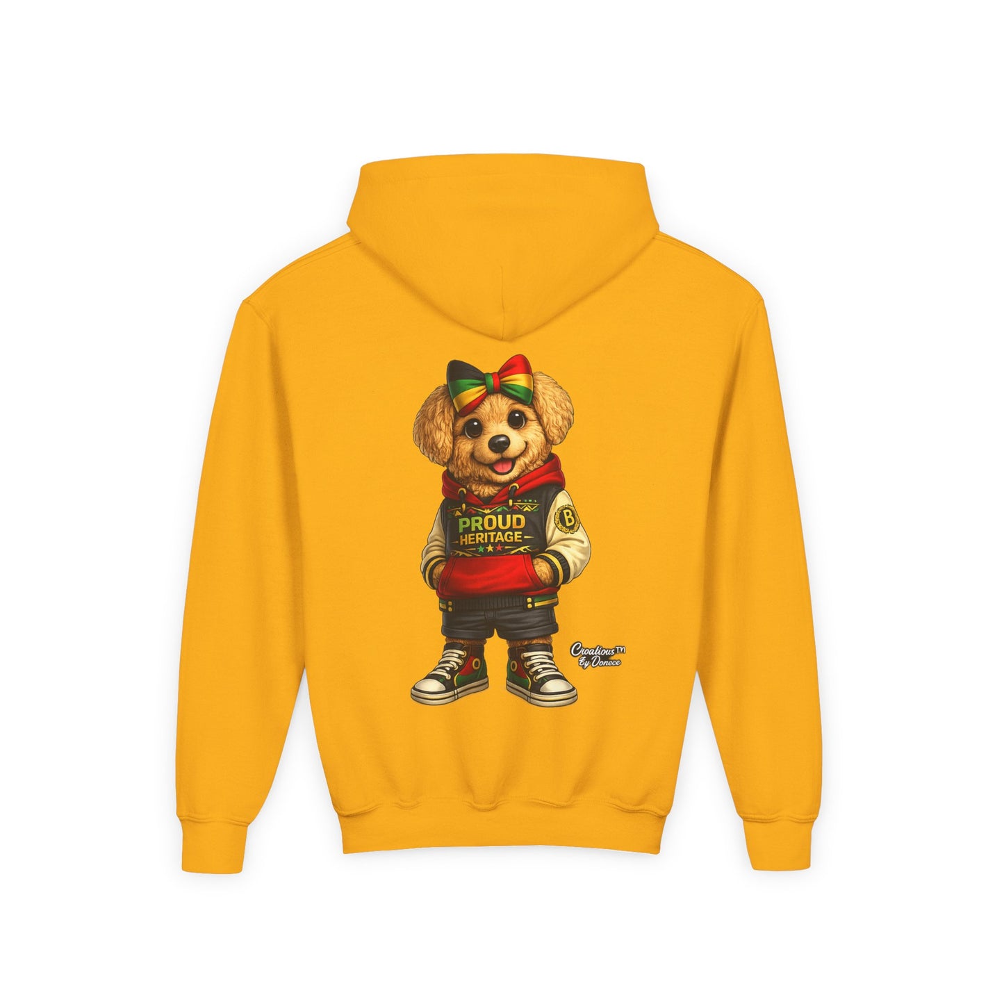 Youth Hoodie — 'Proud Heritage' Teddy Bear Streetwear Kids Pullover