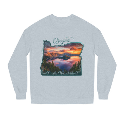 Oregon Scenic Sweatshirt — 'Pacific Wonderland' Sunset Landscape Crewneck