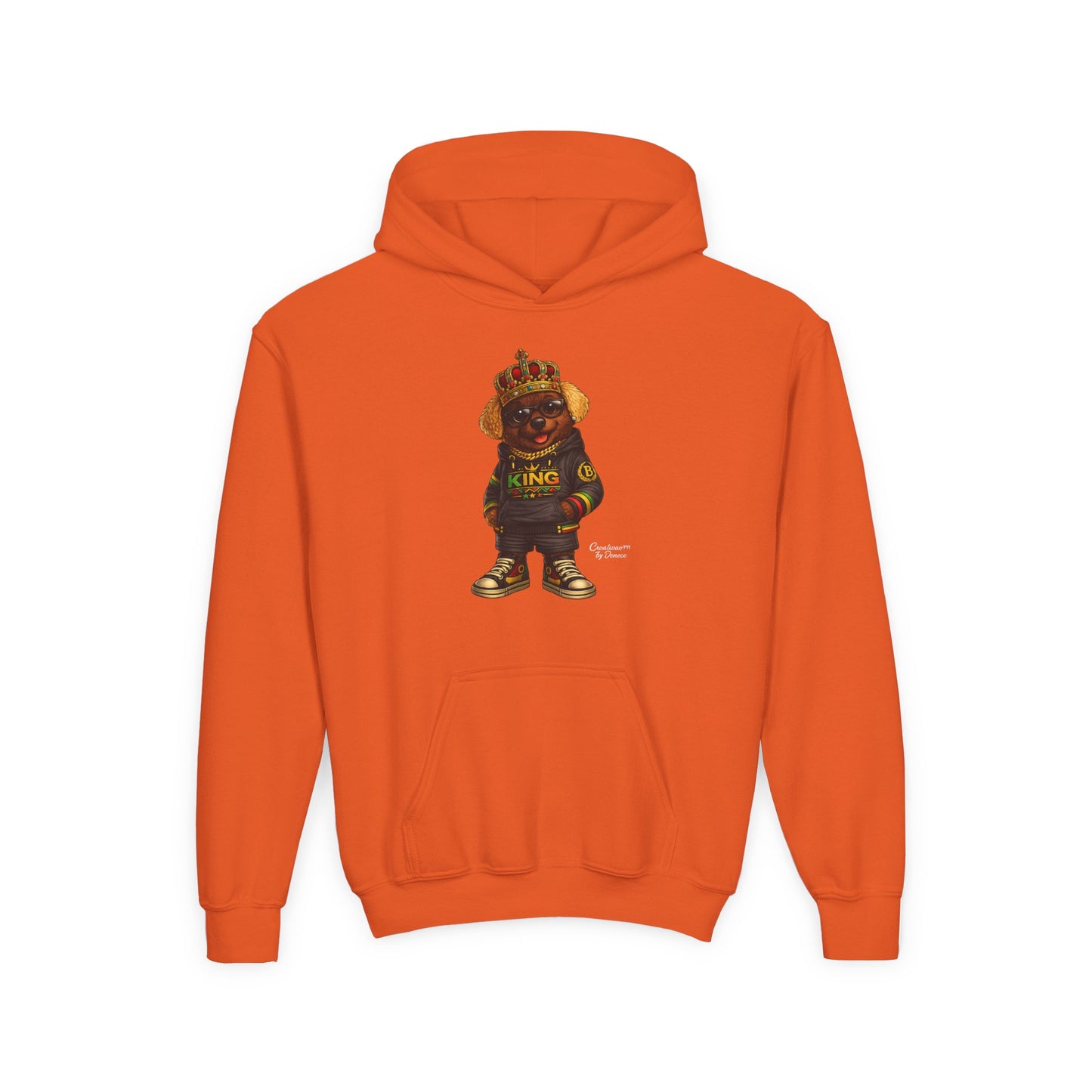 Youth Hoodie – 'King' Bear Streetwear Pullover
