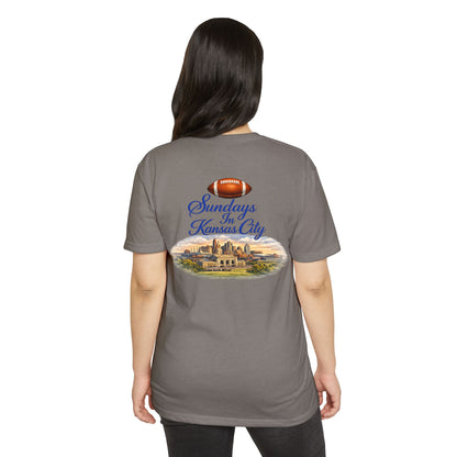 Sundays in Kansas City T-Shirt — Vintage Football and Cityscape Tee
