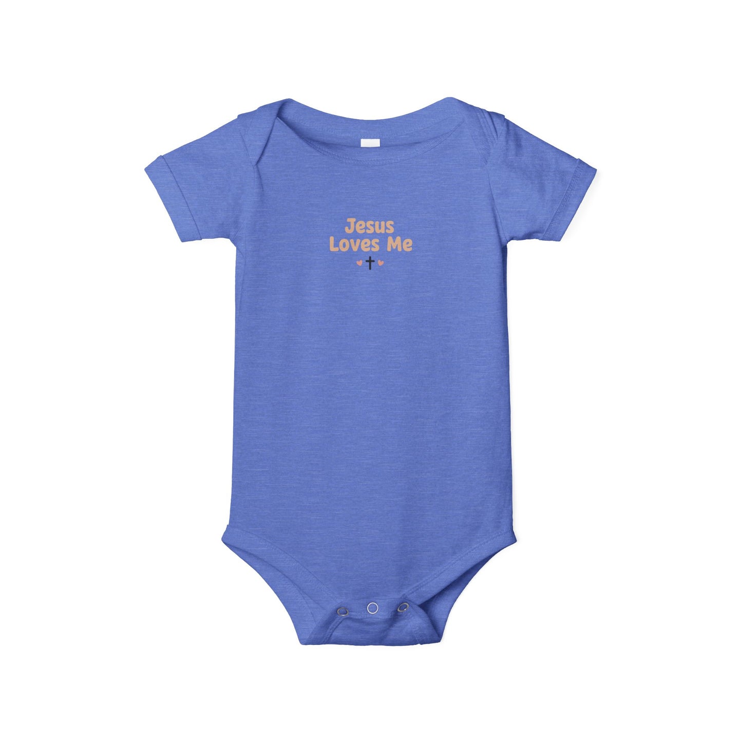 Infant Onesie “Jesus Loves Me” Baby Bodysuit – Christian Newborn Gift