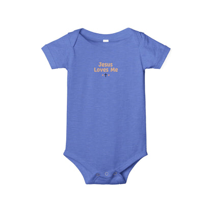 Infant Onesie “Jesus Loves Me” Baby Bodysuit – Christian Newborn Gift