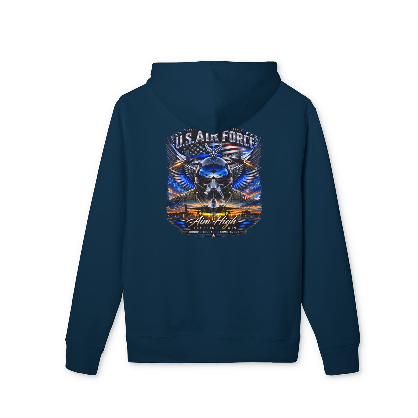 Air Force Skull Hoodie — U.S. Air Force Wings Military Tribute Pullover