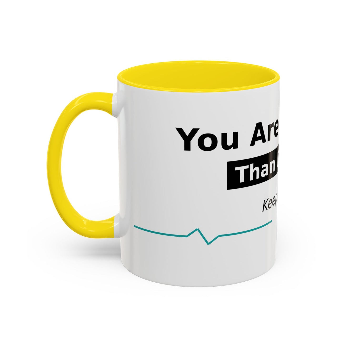 You Are Stronger Than Diabetes Accent Coffee Mug — Keep Fighting Inspirational Tea Cup