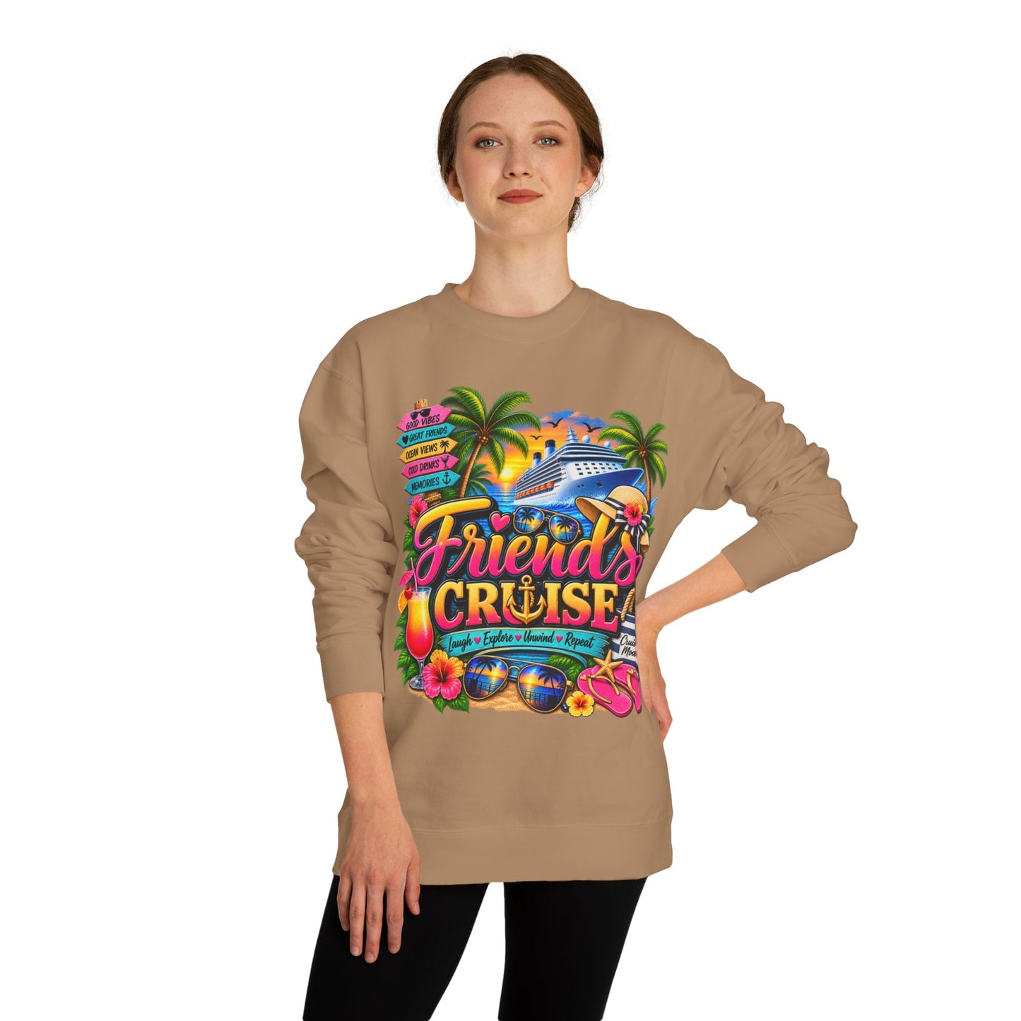 Friends' Cruise Sweatshirt — Tropical Vacation Crewneck