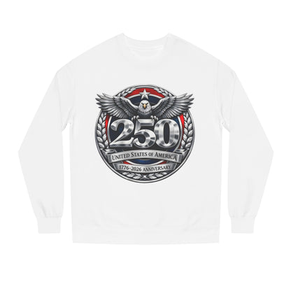 250th USA Anniversary Sweatshirt — Eagle Emblem 1776–2026 Commemorative Crewneck