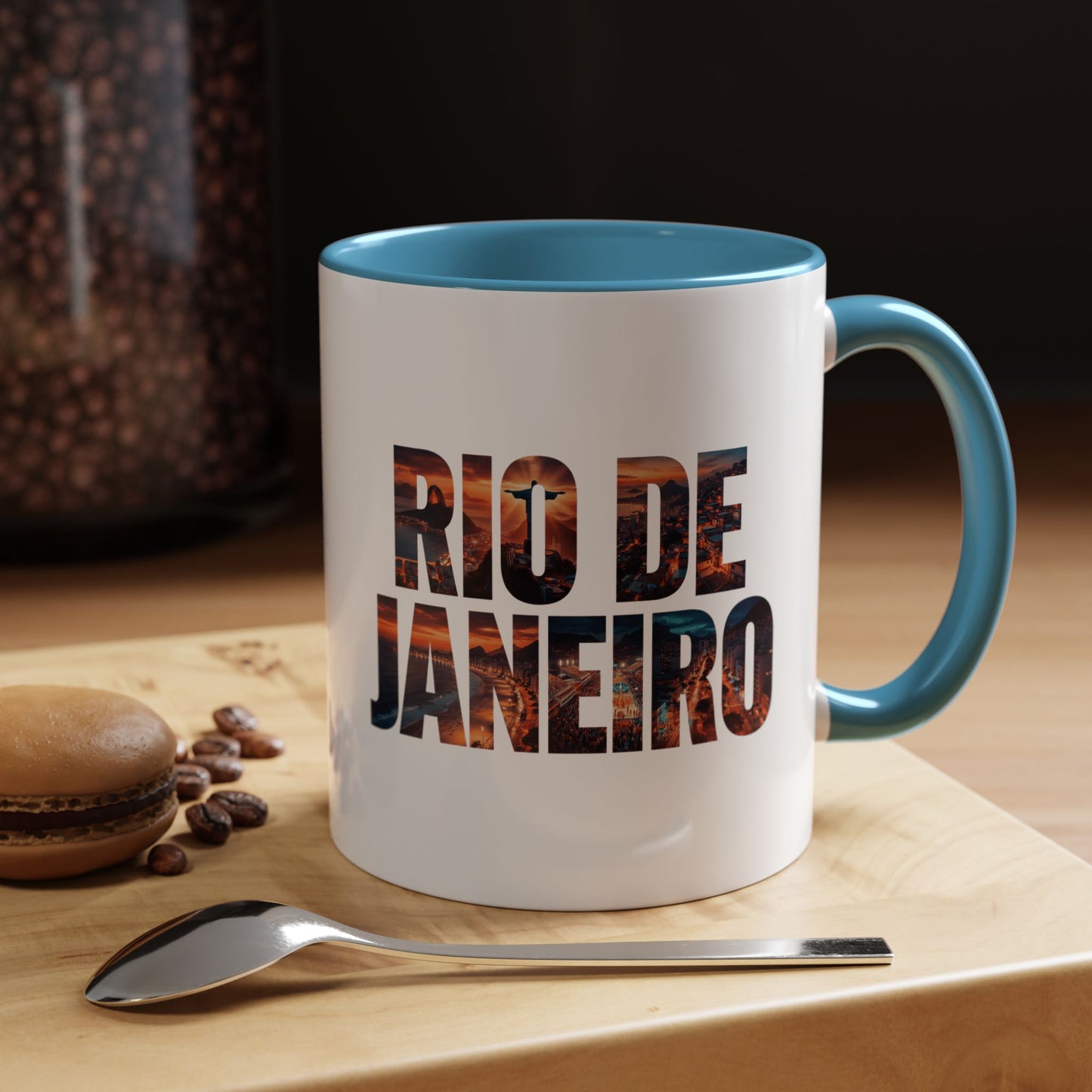 Rio de Janeiro Accent Coffee Mug — Scenic Typography Coffee Mug (11/15oz)