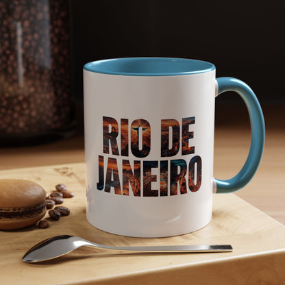 Rio de Janeiro Accent Coffee Mug — Scenic Typography Coffee Mug (11/15oz)