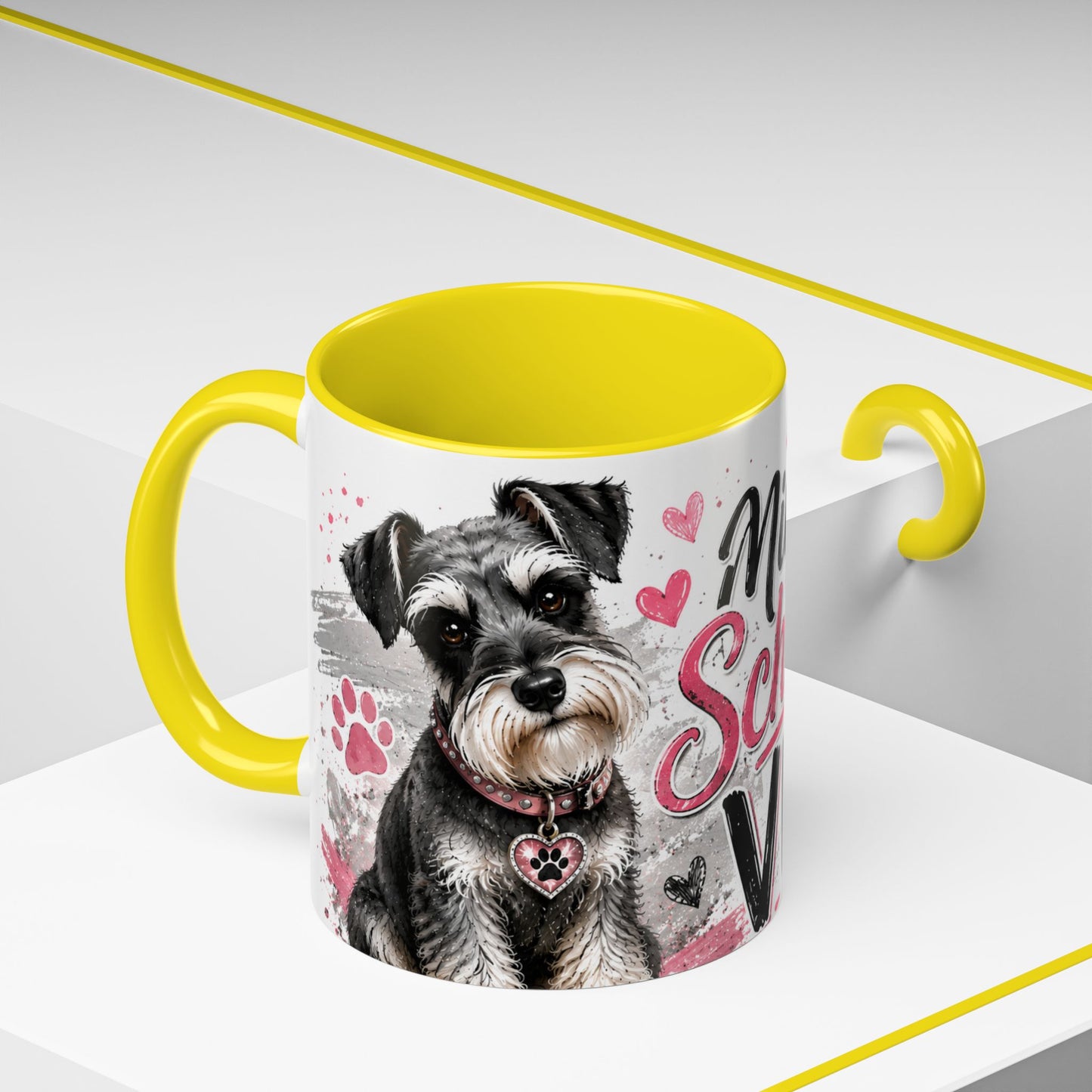 Miniature Schnauzer Vibes Accent Coffee Mug – 11/15oz