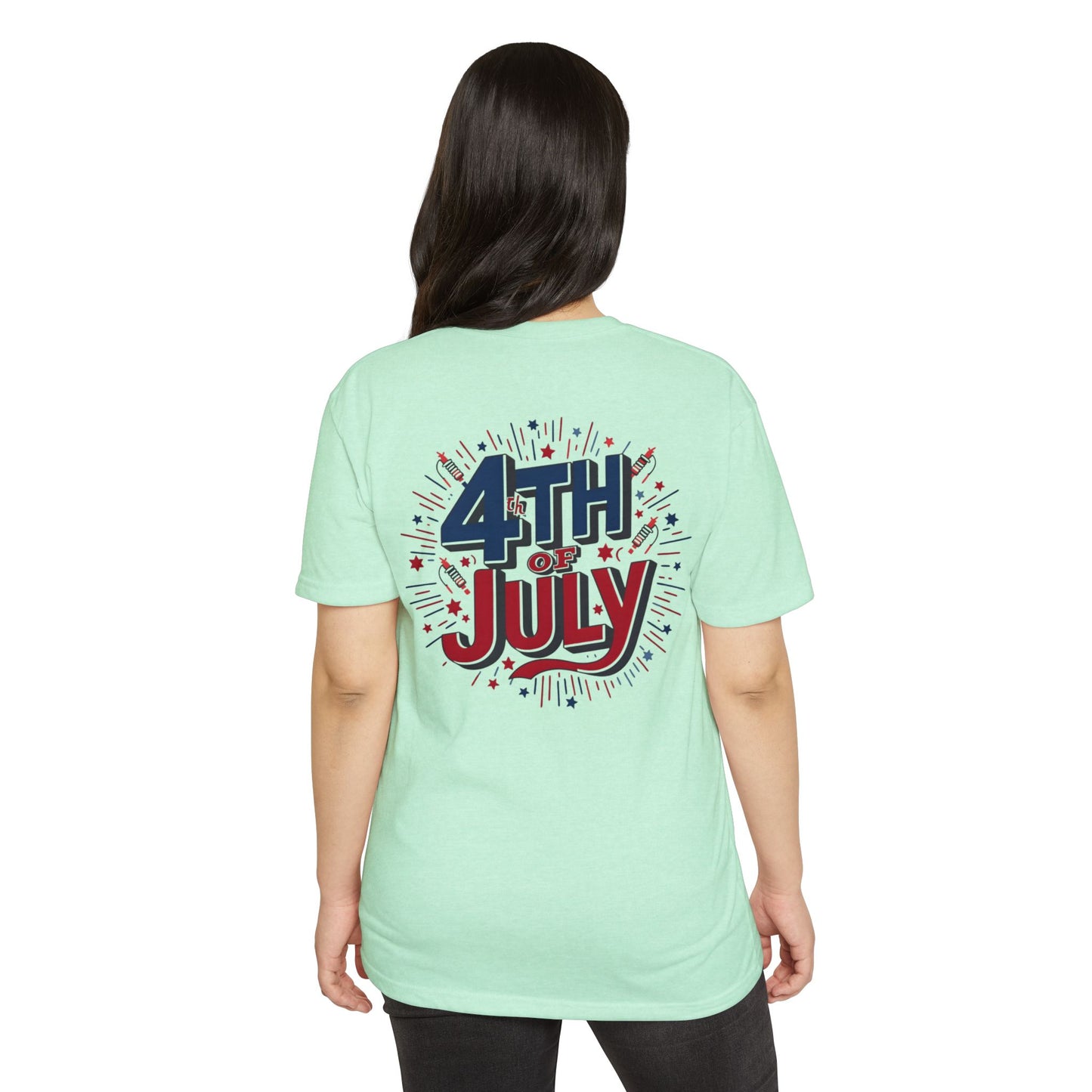 4th of July Graphic T-Shirt — Patriotic Fireworks Tee