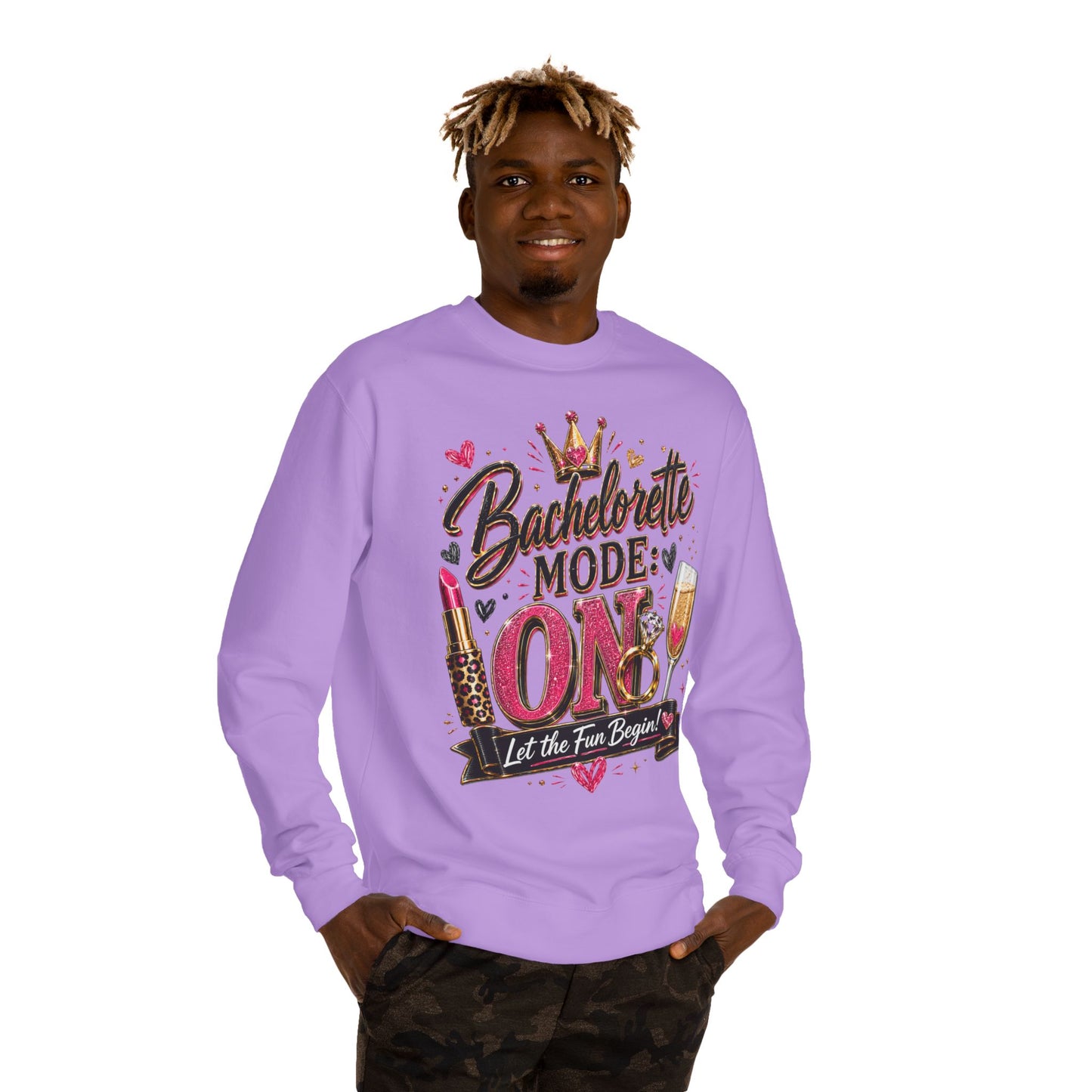 Bachelorette Mode On Sweatshirt — 'Let the Fun Begin' Party Crewneck