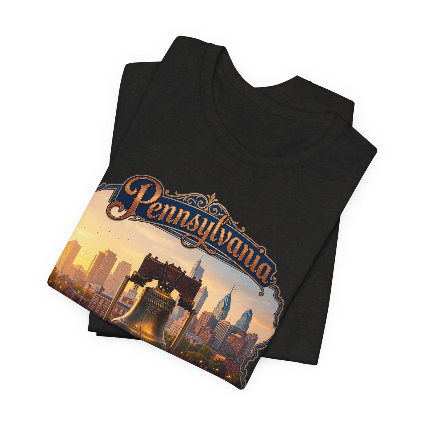 Pennsylvania Keystone State T-Shirt — Liberty Bell & Philadelphia Skyline Tee