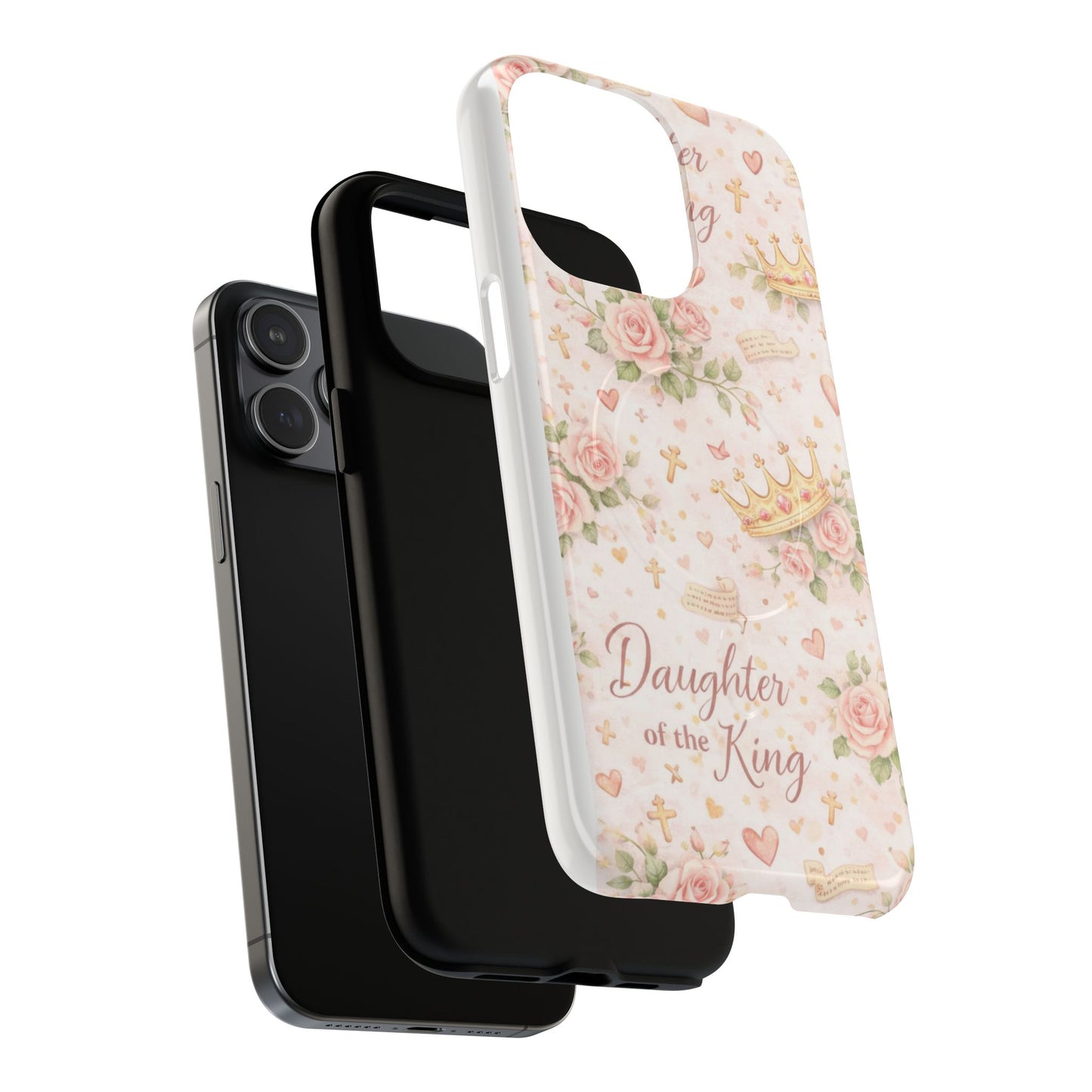 Daughter of the King Floral Phone Case — Tough Magnetic Protective Cover