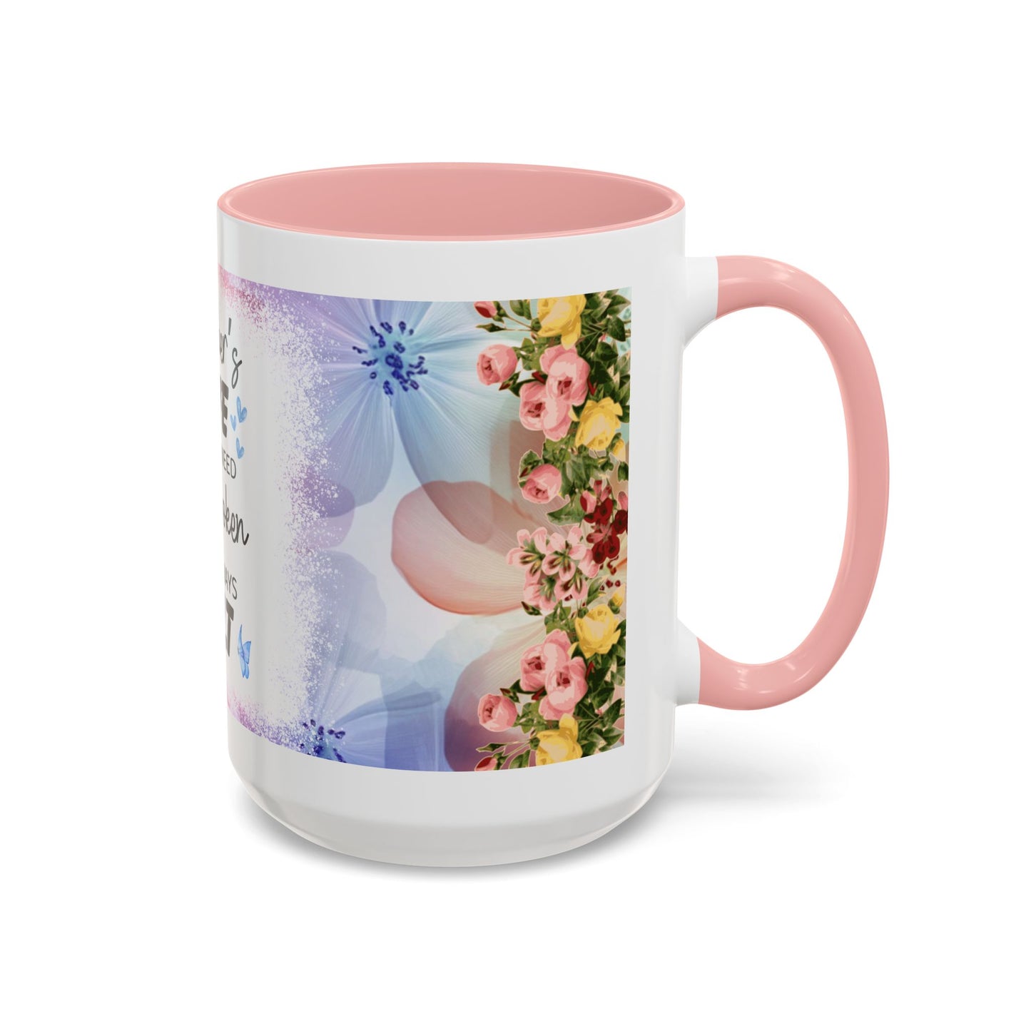 Mother’s Love Accent Coffee Mug – Floral Inspirational Gift (11/15 oz)
