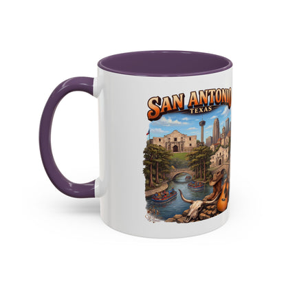 San Antonio Souvenir Coffee Mug – Texas Riverwalk Scenic Accent Mug (11/15oz)