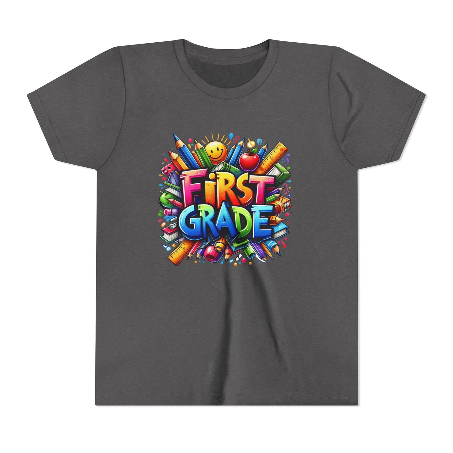 First Grade Kids Tee — Colorful Back-to-School Shirt for Boys & Girls