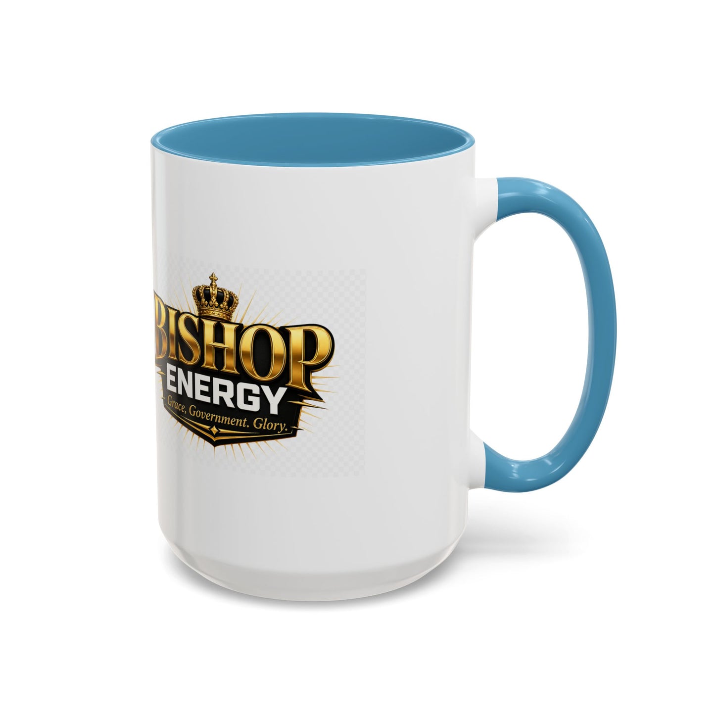 Bishop Energy Coffee Mug — Gold Crown Logo Accent Ceramic Mug (11/15oz)
