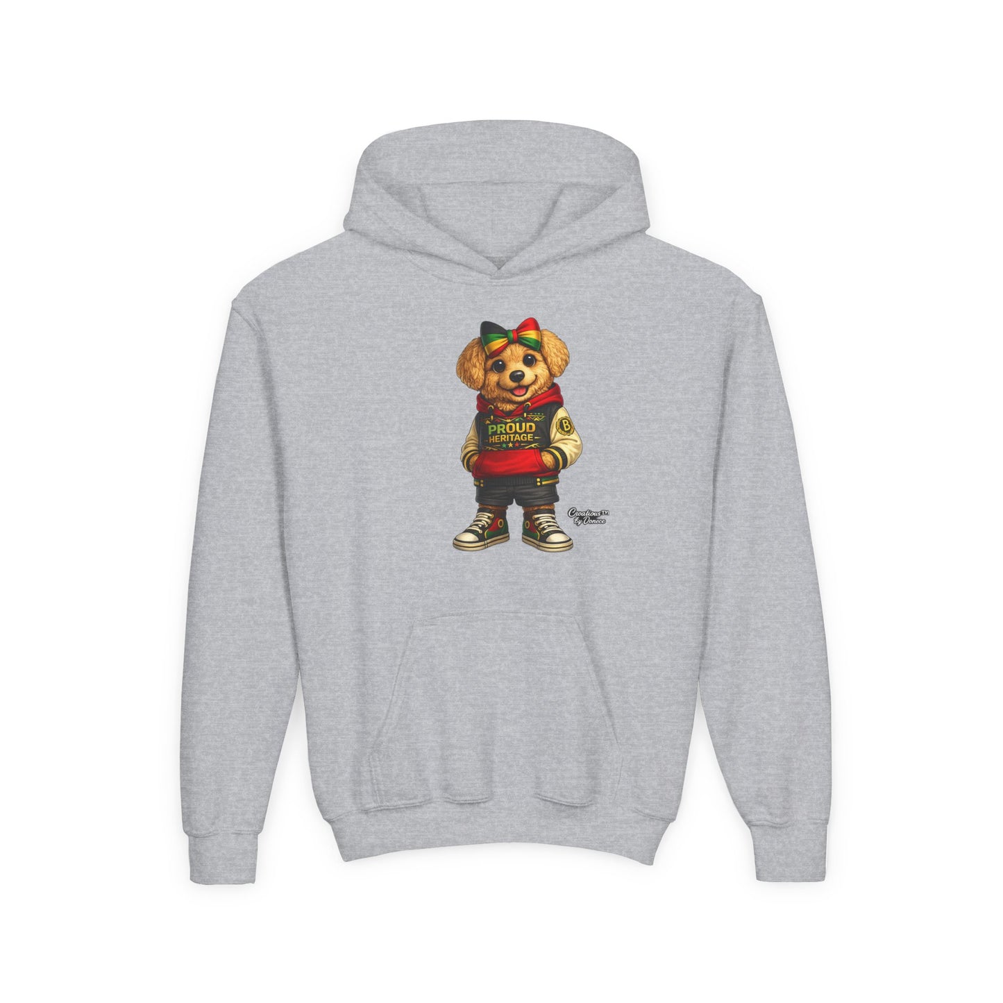 Youth Hoodie — 'Proud Heritage' Teddy Bear Streetwear Kids Pullover