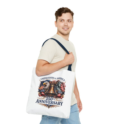 Anniversary Tote Bag — "United States of America 250th Anniversary" Liberty Bell Design