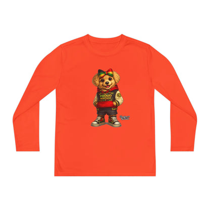 Youth Bear Varsity Long Sleeve Tee — 'Proud Brother' Graphic