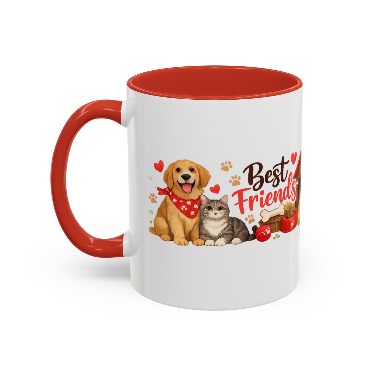 Dog Lover Accent Coffee Mug — “Love is a Four-Legged Word” Ceramic Gift