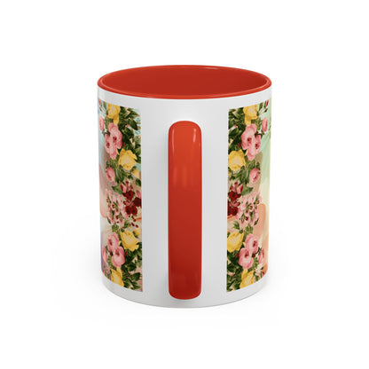 Mother’s Love Accent Coffee Mug – Floral Inspirational Gift (11/15 oz)