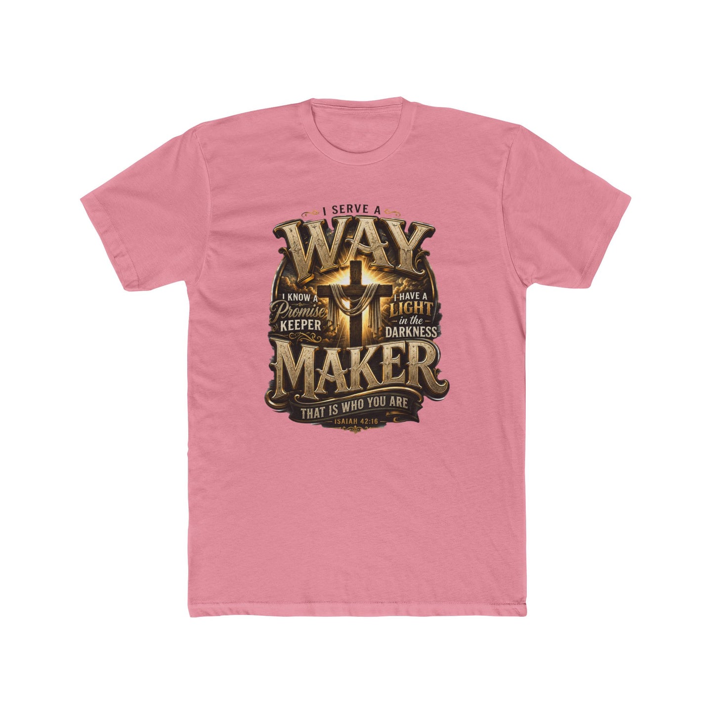 Waymaker T-Shirt — Christian Faith Graphic Tee with Cross and Inspirational Verse