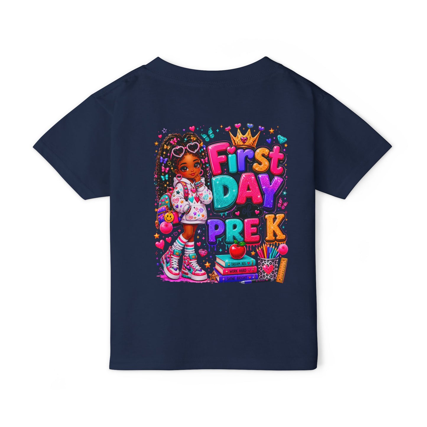 Toddler T-Shirt — "First Day of Pre-K" Colorful Back-to-School Graphic