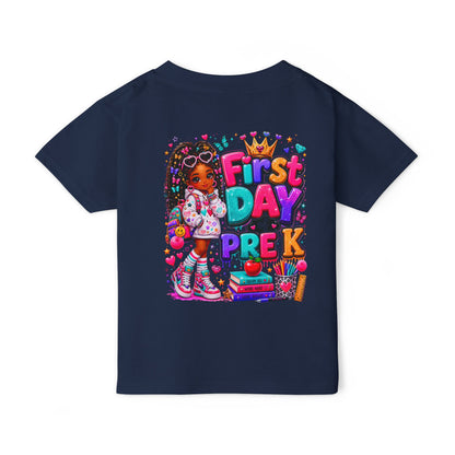 Toddler T-Shirt — "First Day of Pre-K" Colorful Back-to-School Graphic