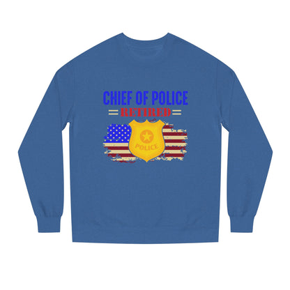 Retired Chief of Police Sweatshirt – American Flag Badge Tribute