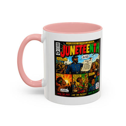 Juneteenth Comic Art Coffee Mug — Celebratory Black History Accent Mug