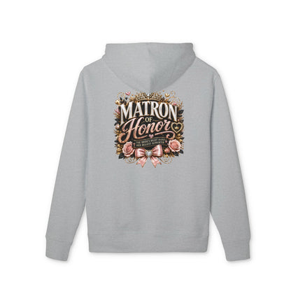 Matron of Honor Floral Hoodie — Bridal Party Pullover