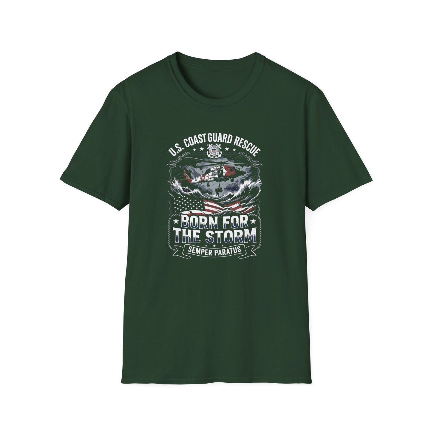 U.S Coast Guard Rescue Born for the Storm T-Shirt