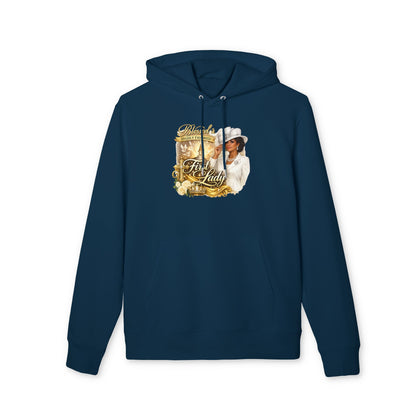 First Lady Portrait Hoodie — Elegant Gold Rose Graphic