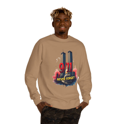 9/11 Never Forget Sweatshirt — Twin Towers Memorial Crewneck