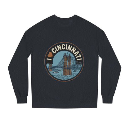 Cincinnati Bridge Crewneck Sweatshirt — I  Cincinnati Graphic