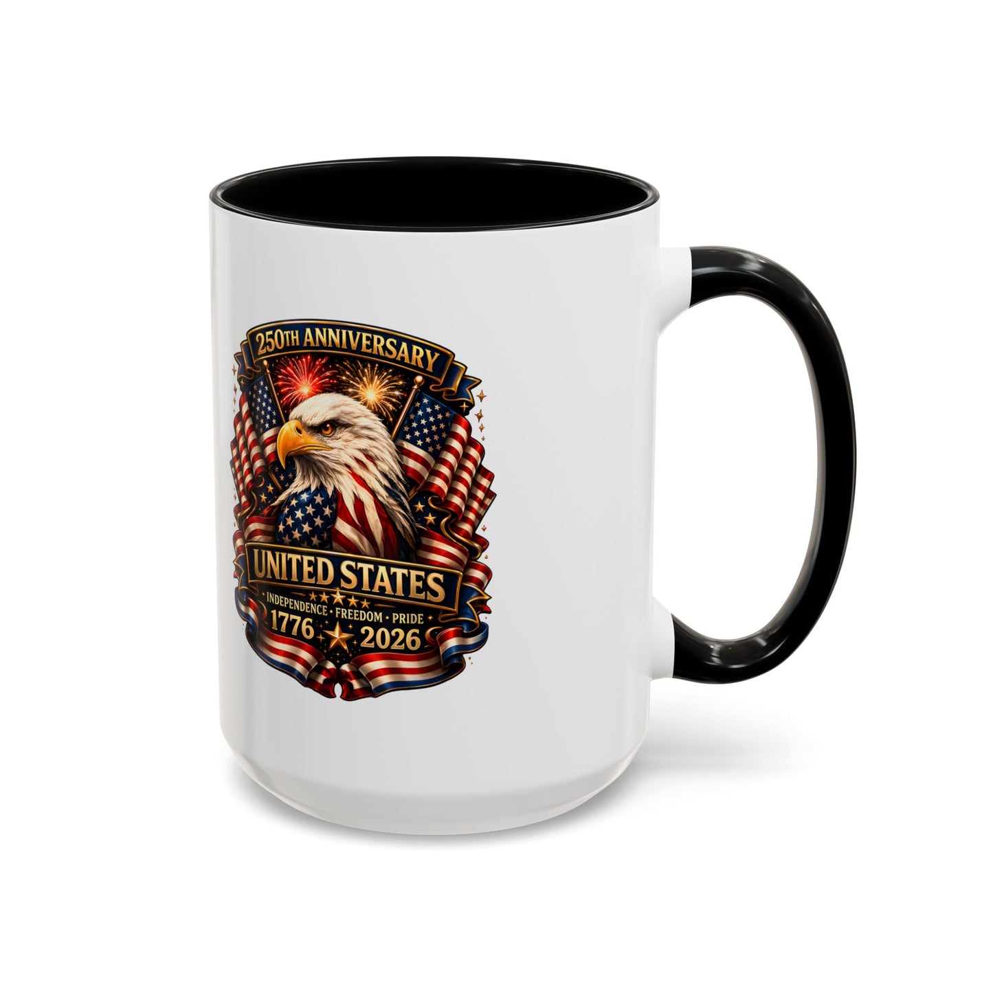 Patriotic Eagle Coffee Mug - United States 250th Anniversary 1776-2026