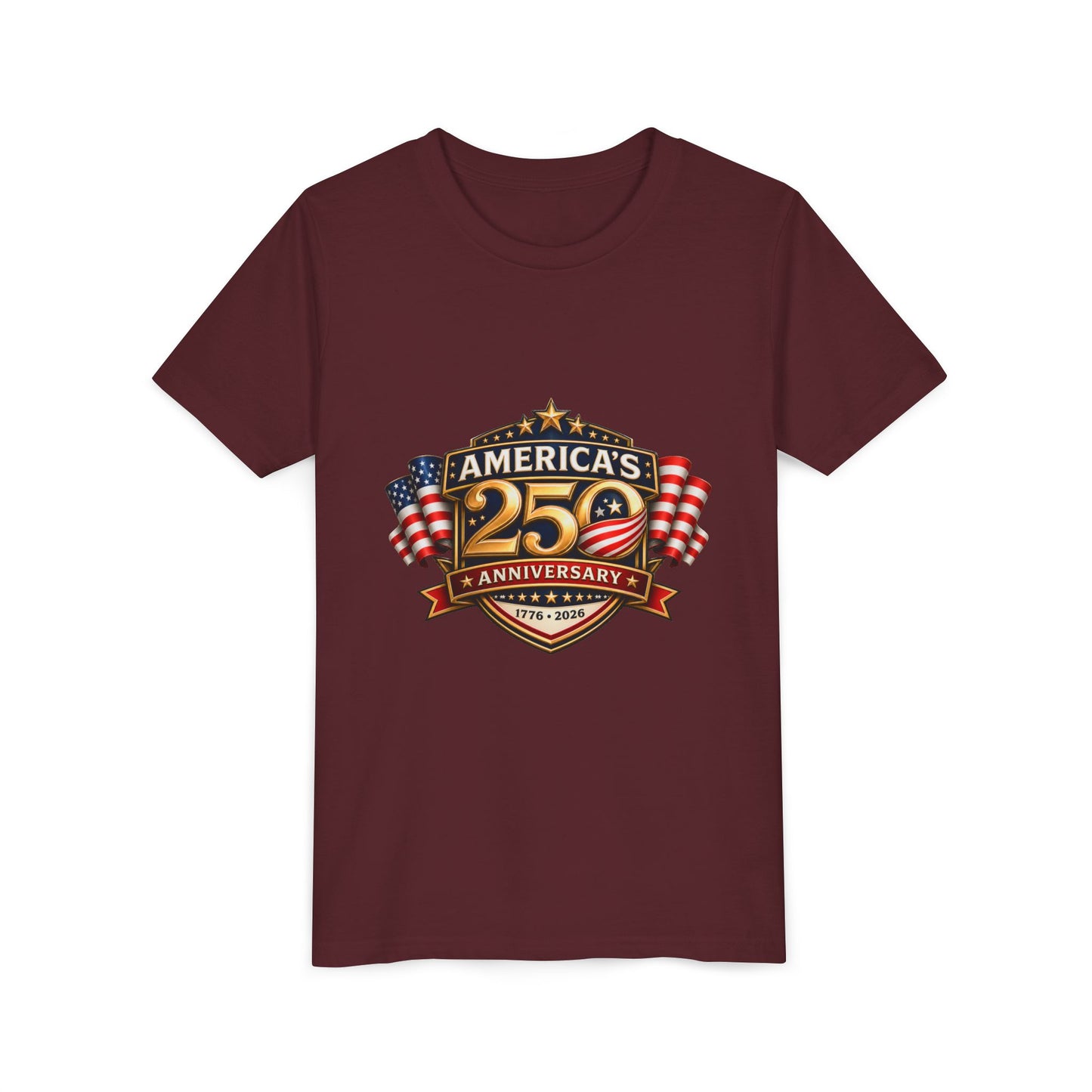America's 250th Anniversary Youth Tee - Patriotic 1776–2026 Celebration Shirt