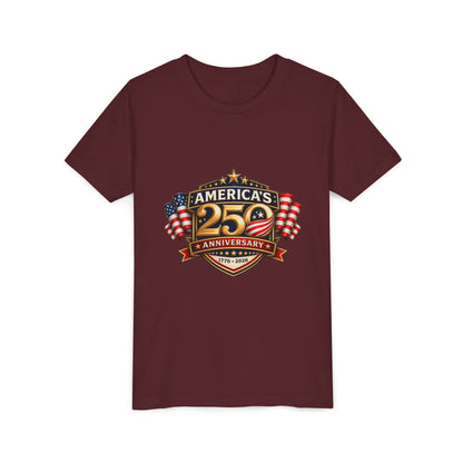 America's 250th Anniversary Youth Tee - Patriotic 1776–2026 Celebration Shirt