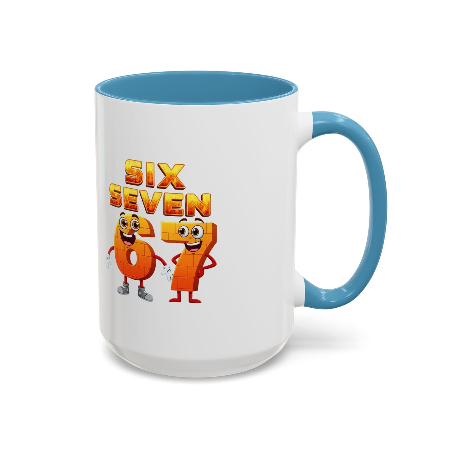 Six Seven Cartoon Number Coffee Mug - Fun Math Teacher Gift (11/15oz)