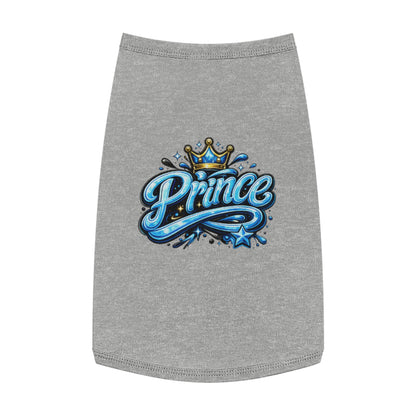Prince Pet Tank Top — Blue Crown Graphic Dog Shirt