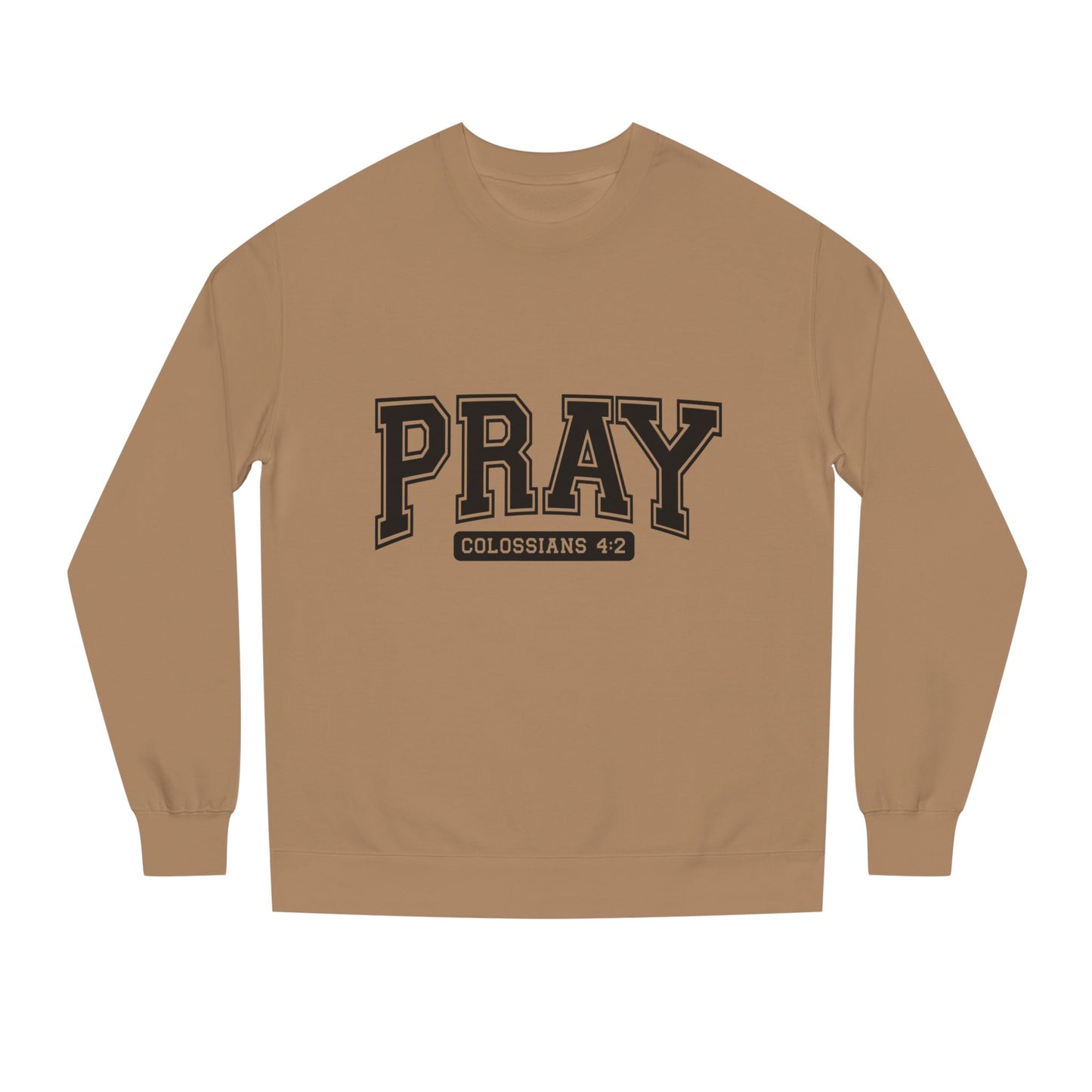 Pray Collegiate Sweatshirt — 'Colossians 4:2' Christian Crewneck