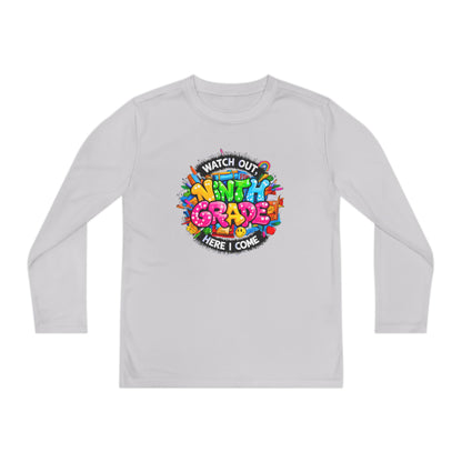 Ninth Grade Crewneck Long Sleeve — "Watch Out Ninth Grade Here I Come" Back-to-School Tee