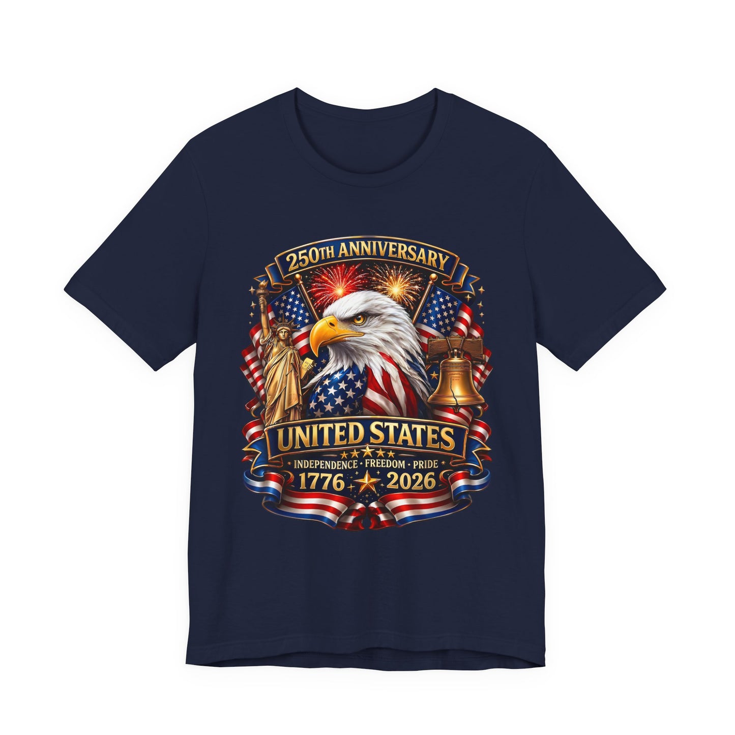 Independence 250th Eagle T-Shirt – United States 1776-2026 Centennial Graphic Tee