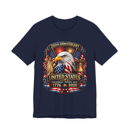 Independence 250th Eagle T-Shirt – United States 1776-2026 Centennial Graphic Tee