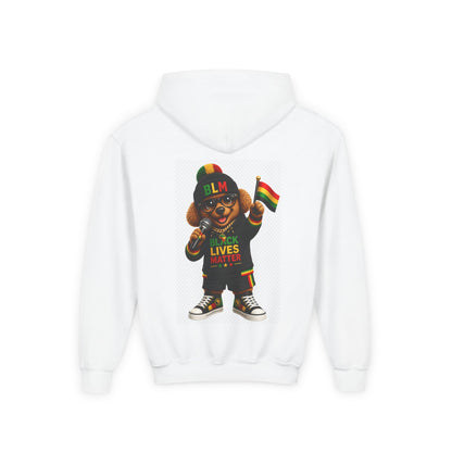Youth Hoodie — Black Lives Matter Rasta Bear Graphic