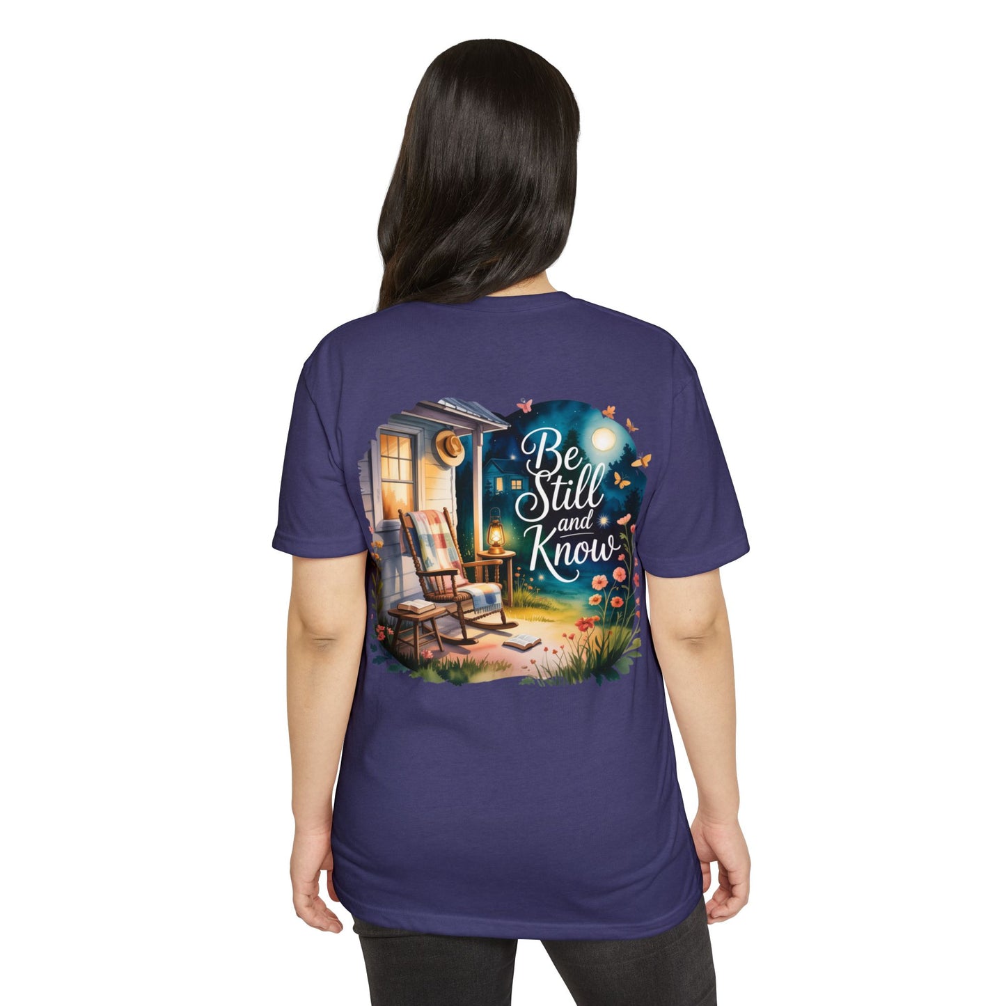 Be Still and Know T-Shirt — Cozy Porch & Moonlight Faith Tee
