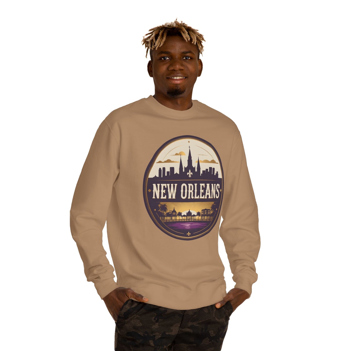 New Orleans Skyline Crewneck Sweatshirt – Vintage Cityscape Design