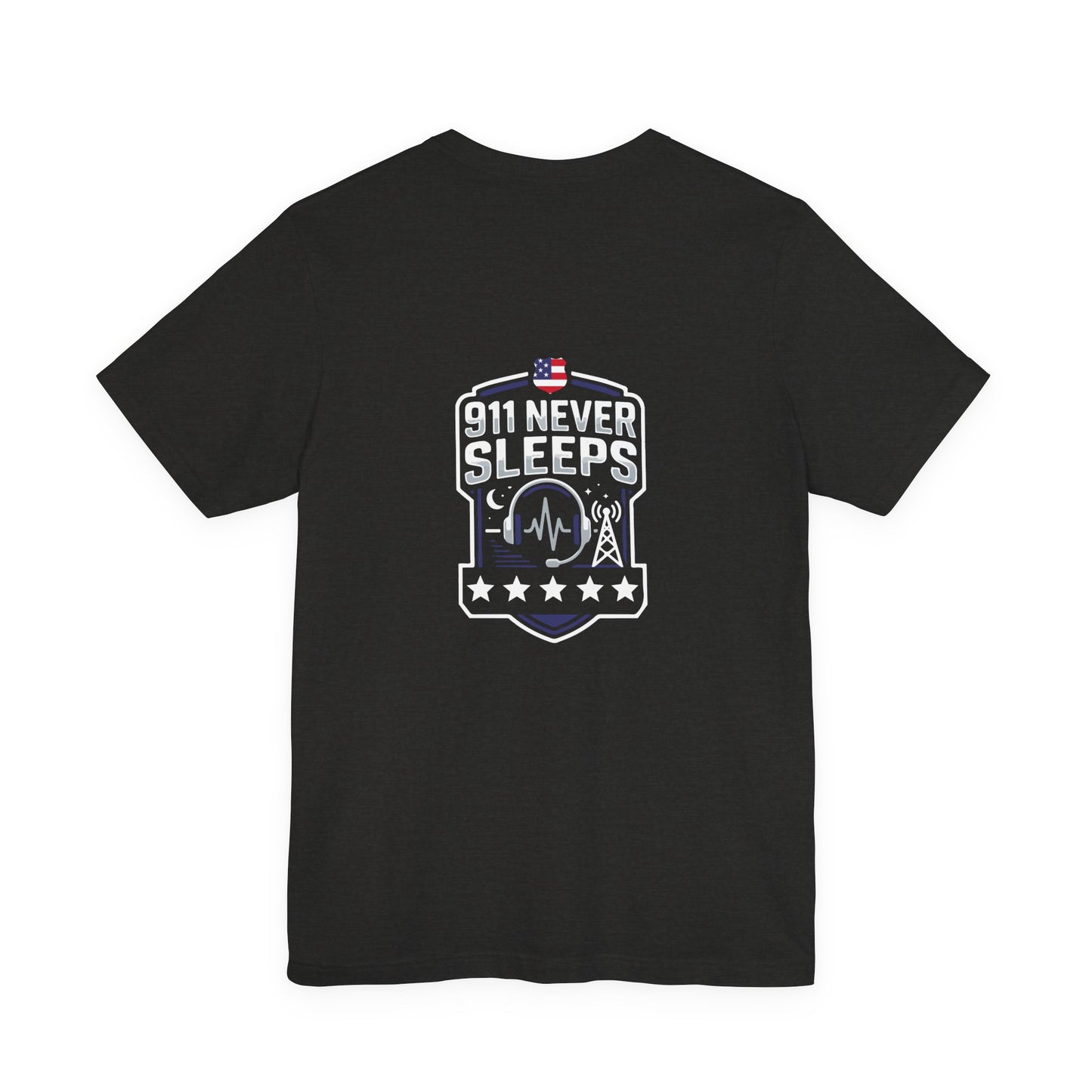 911 Never Sleeps T‑Shirt — Emergency Responder Tribute Tee